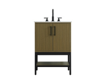 Elegant VF60724MCB - 24 inch Single Bathroom Vanity in Chestnut Brown