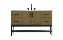 Elegant VF60754MCB - 54 inch Single Bathroom Vanity in Chestnut Brown