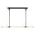 Edwin 48-in Urban Bronze/Frosted Ribbed Glass LED Linear Pendant