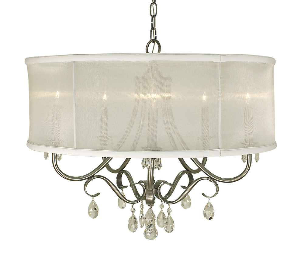 5-Light Brushed Nickel Liebestraum Dining Chandelier