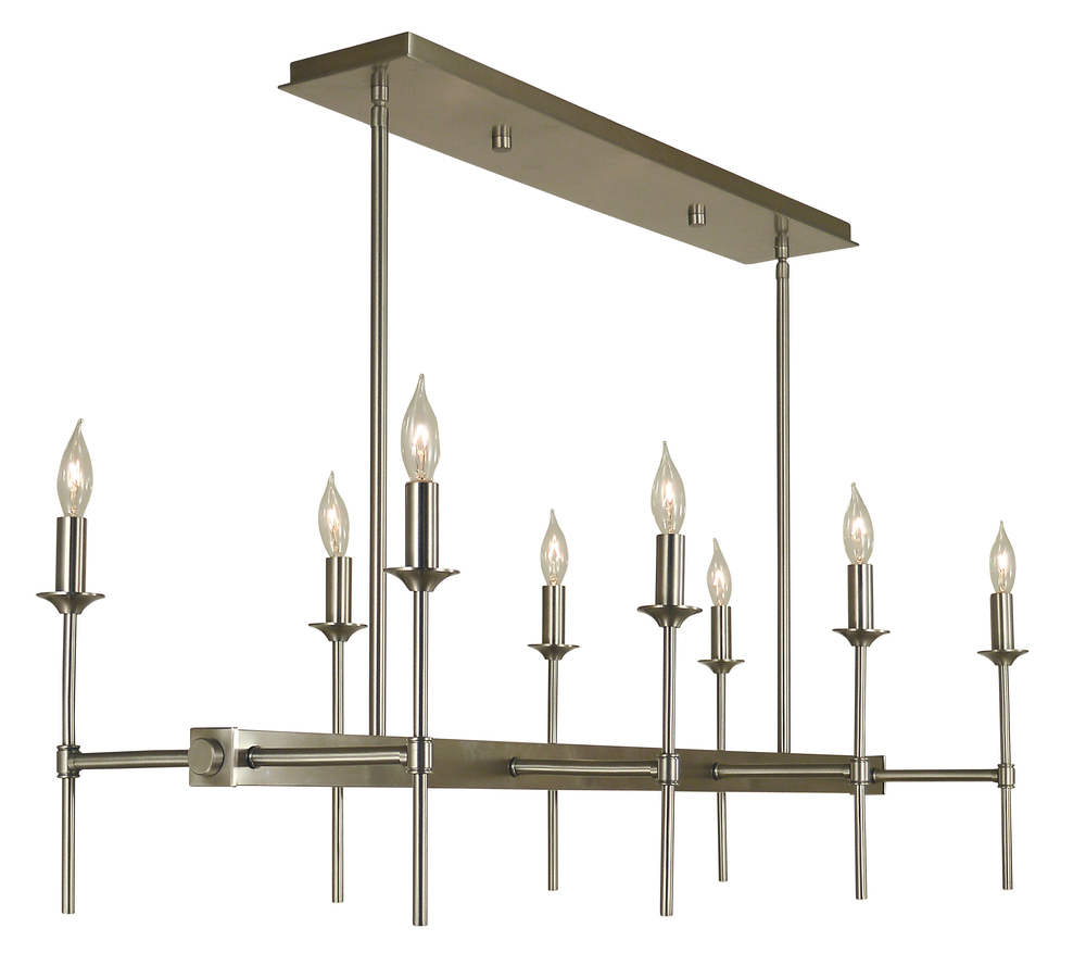 8-Light Polished Nickel Chandler Island