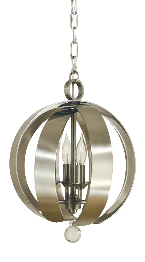 4-Light Polished Nickel Venus Chandelier