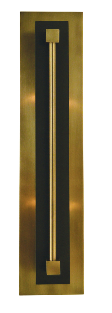 2-Light Polished Nickel/Matte Black Louvre Sconce