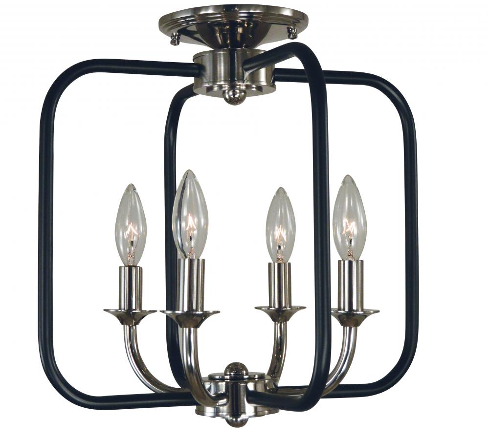 4-Light Boulevard Flush Mount/Semi Flush Mount