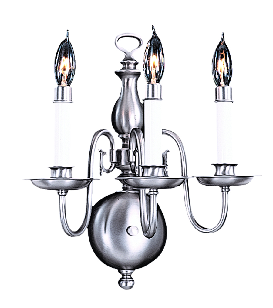 3-Light Satin Pewter Jamestown Sconce