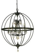 Framburg 1070 PN - 9-LIGHT POLISHED NICKEL COMPASS CHANDELIER