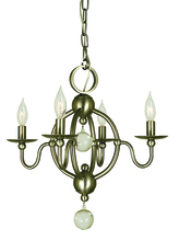 Framburg 1159 MB - 4-Light Mahogany Bronze Quatrefoil Mini Chandelier