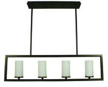 Framburg 1194 MBLACK - 4-Light Matte Black Theorem Island Chandelier