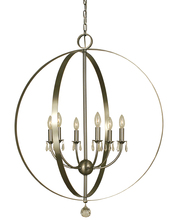 Framburg 4376 MB - 6-Light Mahogany Bronze Constellation Foyer Chandelier