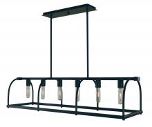 Framburg 5476 MBLACK - 6-Light Matte Black Kenmare Island Chandelier