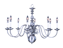 Framburg 9130 SP - 8-Light Satin Pewter Jamestown Dining Chandelier