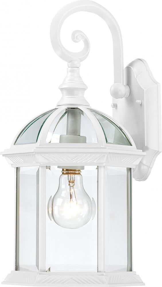 Boxwood - 1 Light 15&#34; Wall Lantern with Clear Beveled Glass - White Finish