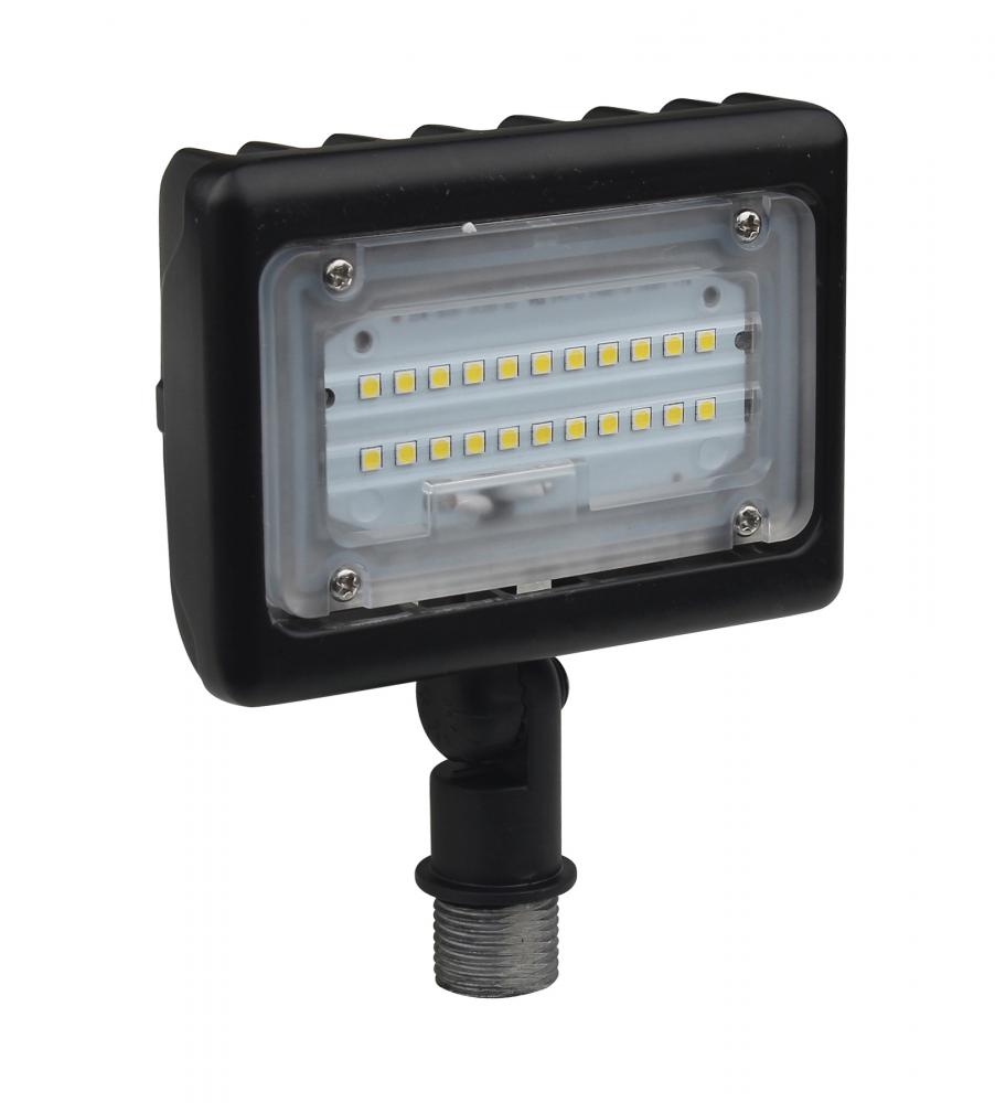 LED Small Flood Light- 15W - 5000K - Bronze Finish - 100-277V