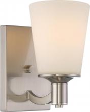 Nuvo 60/5821 - Laguna - 1 Light Vanity with White Glass - Brushed Nickel Finish