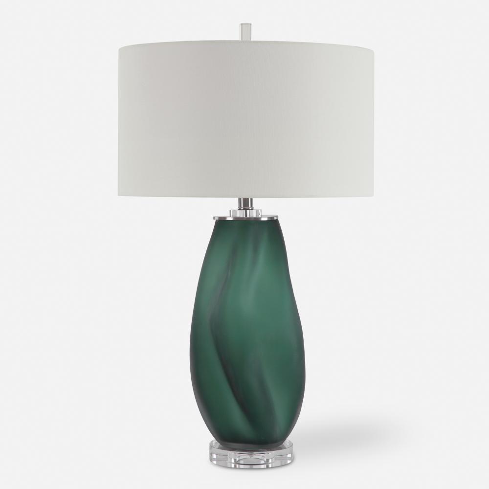 Esmeralda Green Glass Table Lamp