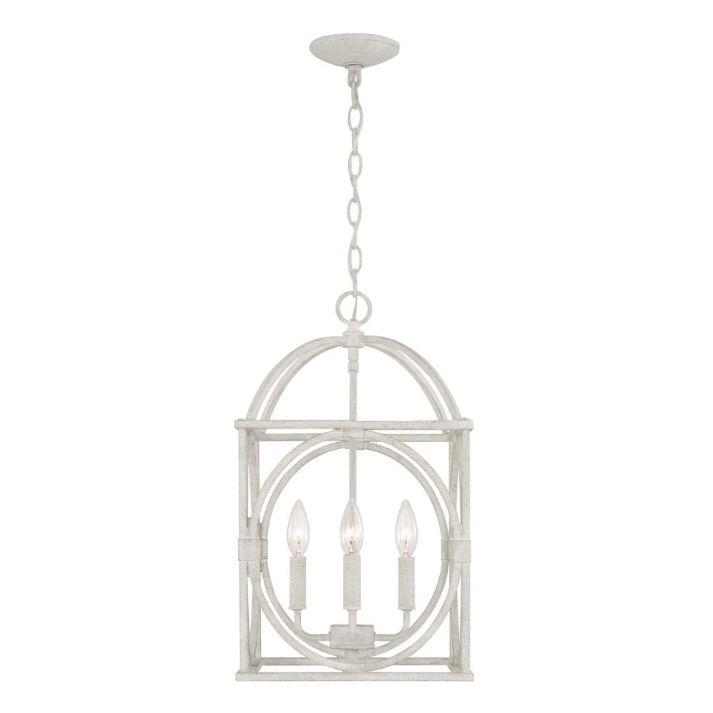 4-Light Foyer Pendant Lantern in Sand Dollar