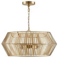 Austin Allen & Co. 330345MA - 4-Light Metal Drum Pendant in Matte Gold