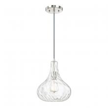 Austin Allen & Co. 9B239A - 1-Light Clear Water Glass Pendant in Polished Nickel