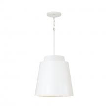 Austin Allen & Co. AA1034WE - 13"W x 13.25"H Pendant in Matte White with Soft Gold Interior