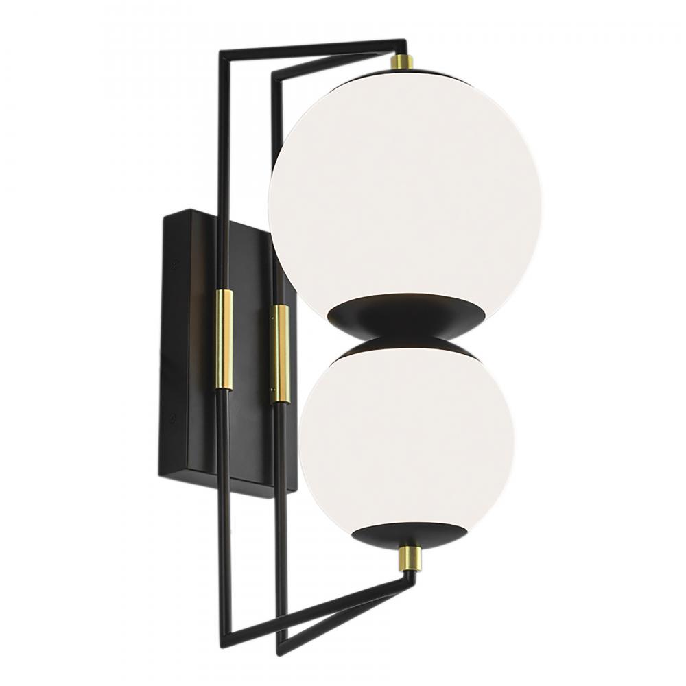 Cosmos 18.5&#39;&#39; High Integrated LED Outdoor Sconce - Matte Black Satin Brass