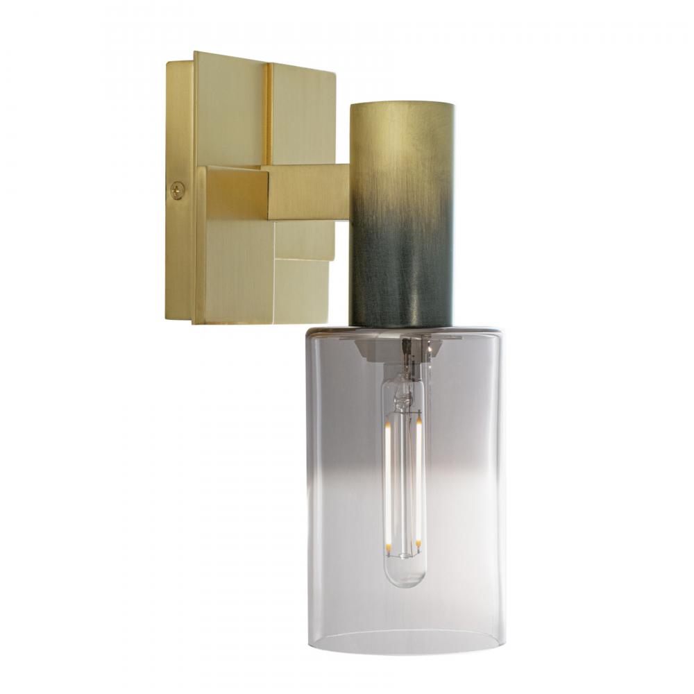 Empire 10.25&#39;&#39; High 1-Light Sconce - Satin Brass/Black