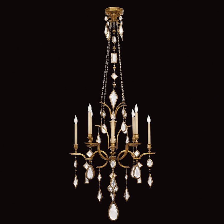 Encased Gems 31&#34;W Round Chandelier