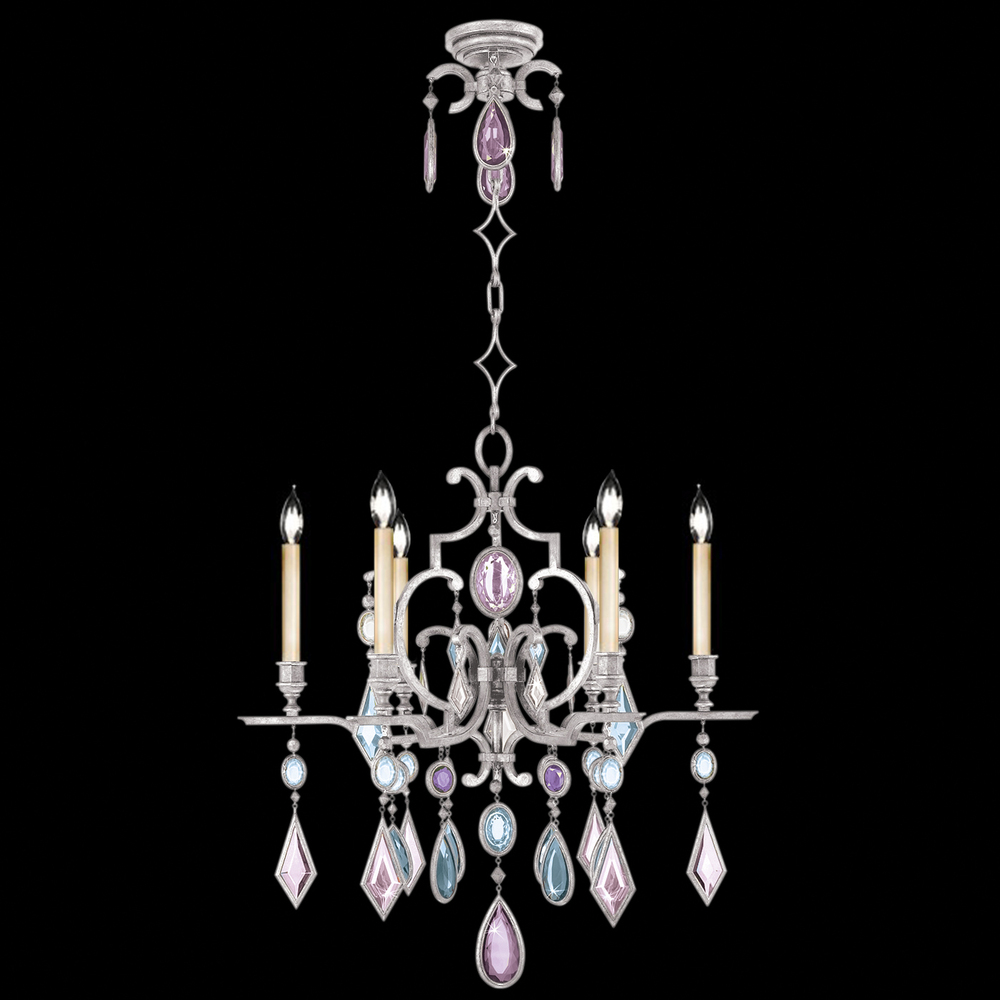 Encased Gems 29&#34;W Round Chandelier