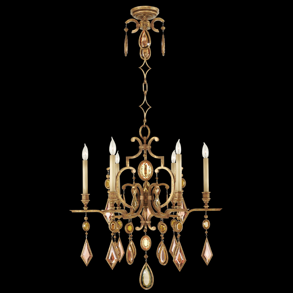 Encased Gems 29&#34;W Round Chandelier