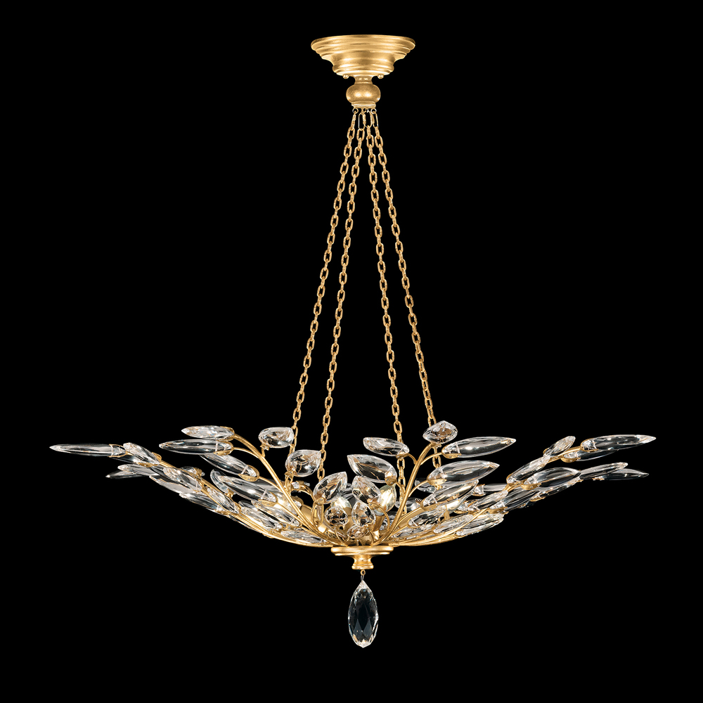 Crystal Laurel 35&#34;W Round Pendant