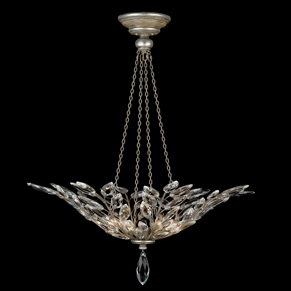 Crystal Laurel 35&#34;W Round Pendant