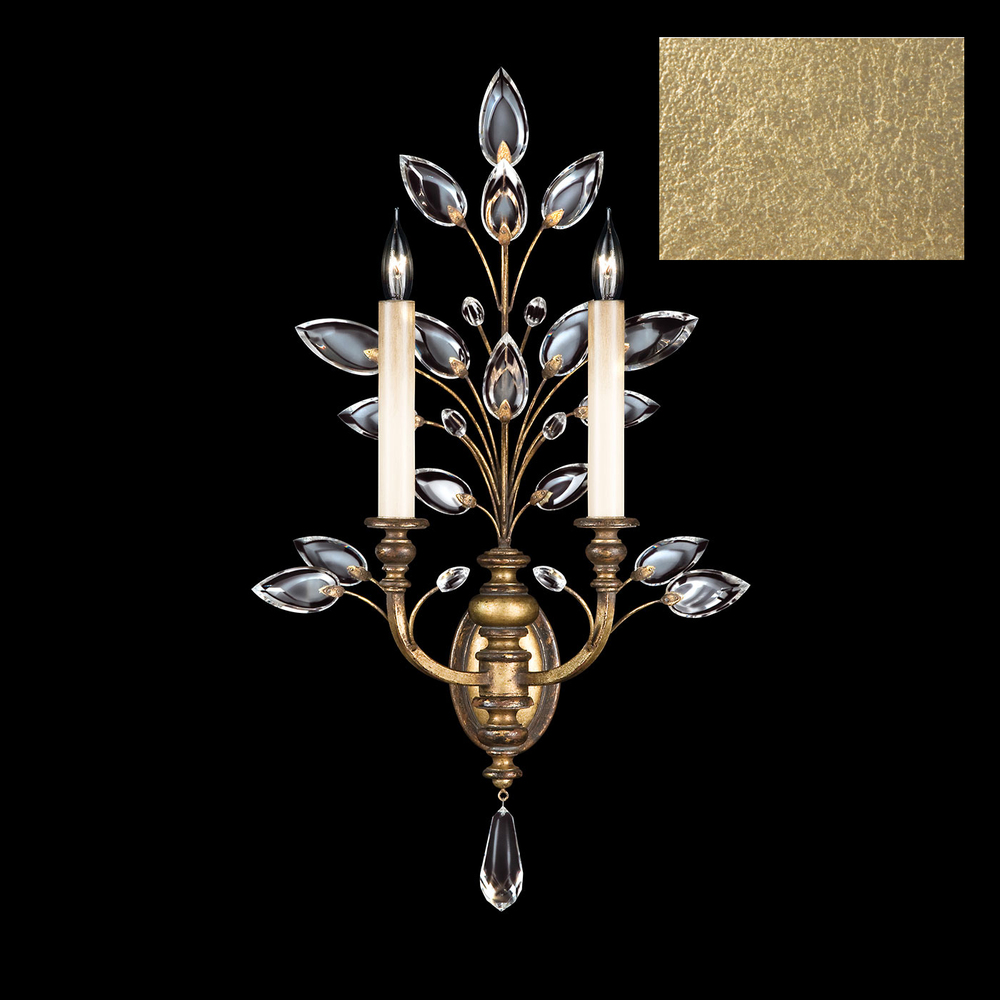 Crystal Laurel 28&#34;H Sconce