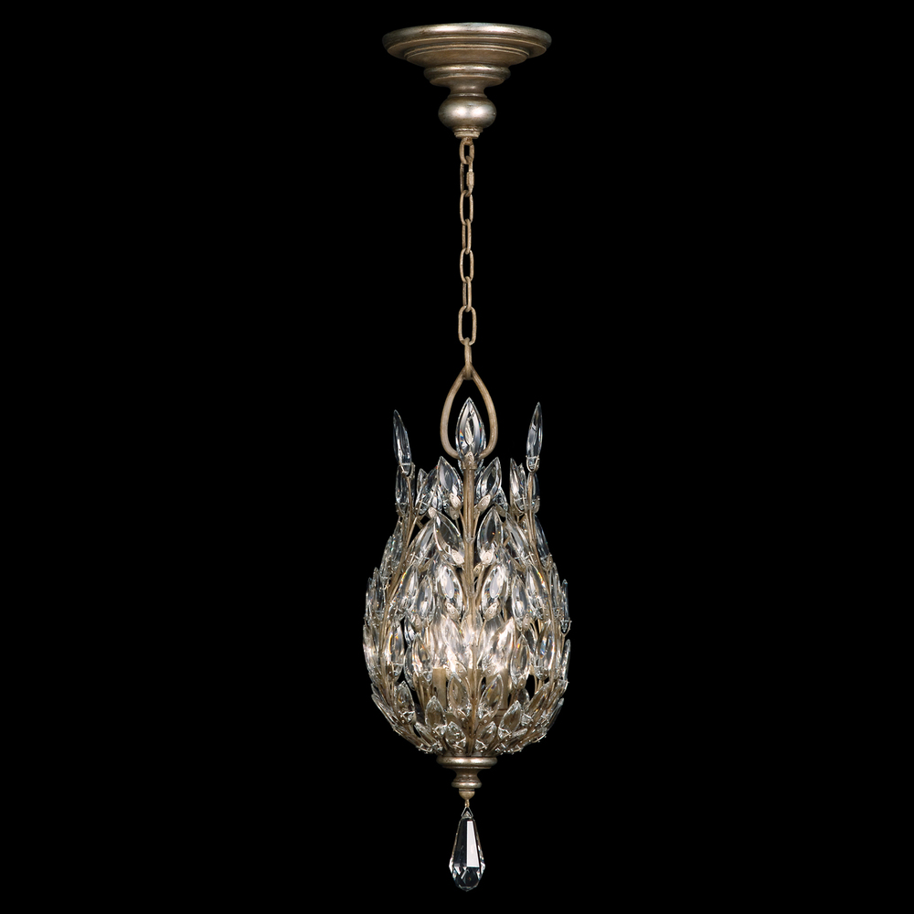 Crystal Laurel 11&#34;W Round Pendant